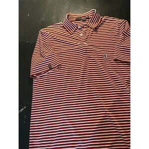 RLX Ralph Lauren‎ Men's Striped Golf Polo Shirt Size Small Red Black White